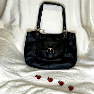 BLACK Coach Campbell Belle Leather Carryall - NWT; NEW